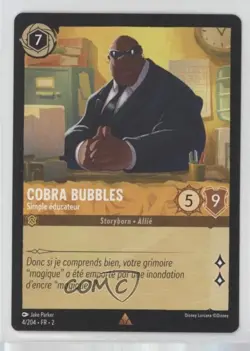 2023 Lorcana - Rise of the Floodborn 2 French Cobra Bubbles Just a Social Worker - Image 1