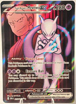 Pokemon Card - Team Rocket's Mewtwo ex 213/182 Sv10: Destined Rivals Holo - Image 1