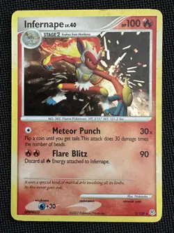 Infernape 5/130 Diamond & Pearl Holo Pokemon Card MP - Image 1