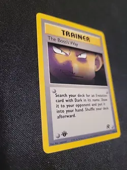 Pokemon CARD 1st Edition trainer Team Rocket The Boss's Way Lp Tcg 2000 Wotc - Image 2