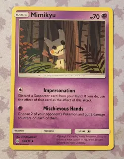 Mimikyu 96/236 NM 2019 Pokemon SM Cosmic Eclipse Rare Card ill. HYOGONOSUKE - Image 1