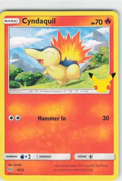 Cyndaquil - 10/25 - McDonald's 25th Anniversary - Pokemon Card TCG - NM/LP - Image 1