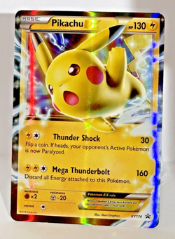 Pikachu EX Black Star Promo XY174 X & Y Reverse Holo Pokemon TCG Card #XY174 NM - Image 1