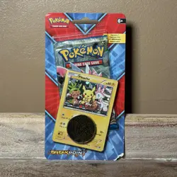 Pokemon TCG XY BREAKpoint Booster Pack 10 Cards Sealed Pikachu Promo Card Coin - Image 1
