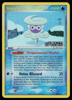 Pokemon Card - Snow-cloud Castform Delta Species 29/113 Reverse Holo Stamped - Image 1