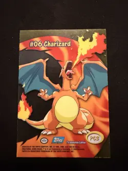 Topps Pokemon 2000 Charizard #06 Clear Card PC3 TV Animation Edition NM/LP - Image 5