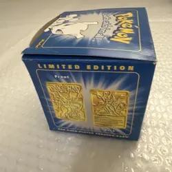 Pokemon Burger King 23k Gold Plated Trading Card Mewtwo Blue Box - Image 3