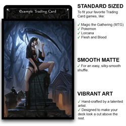 Riley Raes – Daddy's Little Devil – MTG Size – 100 Smooth Matte Card Sleeves - Image 2