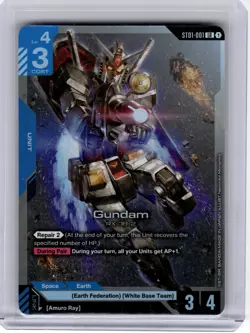 2025 Gundam Card Game—RX-78-2 Gundam ST01-001 Heroic Beginnings—Legend Rare Foil - Image 1