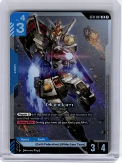 2025 Gundam Card Game—Gundam RX-78-2 ST01-001 Heroic Beginnings—Legend Rare Holo - Image 1