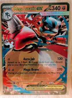 Mega Lucario Ex Pokemon Prize Pack Series 8 Promo Pokemon Card - Image 1