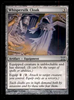 MTG Whispersilk Cloak LP Light Play Tenth Edition [1226] - Image 1