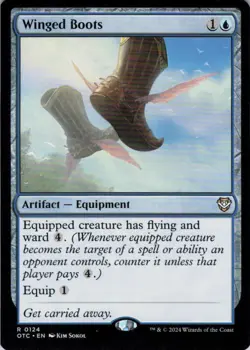 MTG Winged Boots (124) | NM | Commander: Outlaws of Thunder Junction {OTC} - Image 1