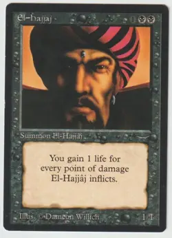 MAGIC THE GATHERING EL-HAJJAJ ARABIAN NIGHTS EDITION LIGHTLY PLAYED - Image 1