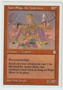 MAGIC THE GATHERING YUAN SHAO,THE INDECISIVE 3 KINGDOMS EDITION MINT/NEAR MINT - Image 1