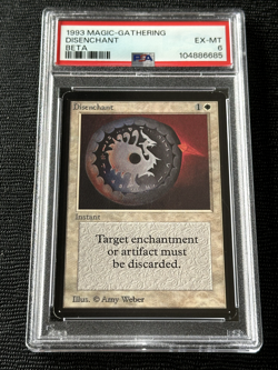 Beta Disenchant Limited Edition Magic the Gathering MTG PSA EX-MT - Image 1