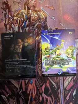 MTG TMNT Donnie's Bo Holo Legendary Artifact Shadowspear FOIL W/BONUS T. CIRCLE - Image 1