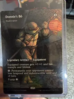 MTG TMNT Donnie's Bo Holo Legendary Artifact Shadowspear FOIL W/BONUS T. CIRCLE - Image 2