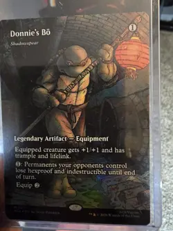 MTG TMNT Donnie's Bo Holo Legendary Artifact Shadowspear FOIL W/BONUS T. CIRCLE - Image 3