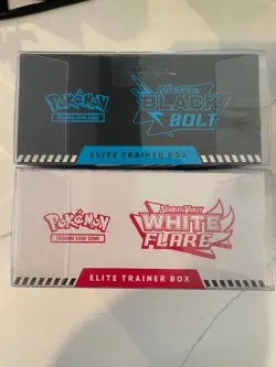 Pokemon Scarlet and Violet Black Bolt/White Flare ETBs SEALED NEW (1# of each) - Image 5
