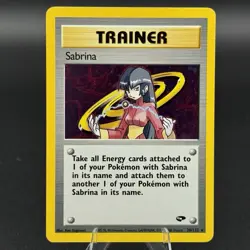 Pokemon TCG Sabrina Trainer Gym Challenge Holo 20/132 Unlimited LP - Image 1