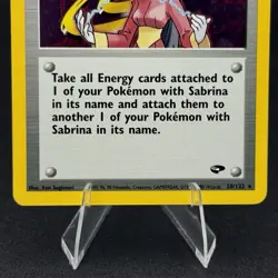 Pokemon TCG Sabrina Trainer Gym Challenge Holo 20/132 Unlimited LP - Image 3