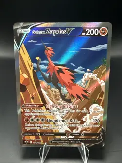 Pokemon Galarian Zapdos V 174/198 Chilling Reign Pokemon Card - Image 2