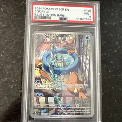 2024 POKEMON SCR EN-STELLAR CROWN ILLUSTRATION RARE #148 SQUIRTLE PSA 9 - Image 1