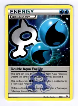 Double Aqua Energy Double Crisis #33 (2015) Uncommon NM Pokemon - Image 1