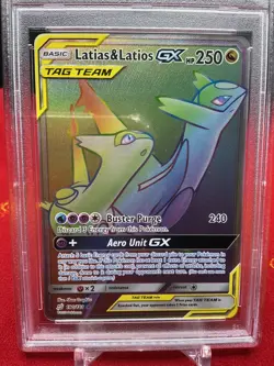 Latias & Latios GX (Secret Rare) 190/181 Pokemon Team Up PSA 10 - Image 2