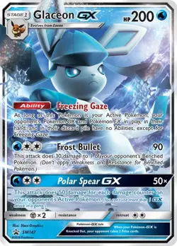 Glaceon GX SM147 | Pokemon Sun & Moon Black Star Promo Holo | Near Mint - Image 1