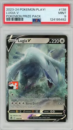 2023-2024 POKEMON PLAY! POKEMON PRIZE PACK #138 LUGIA V PSA 9 - Image 1