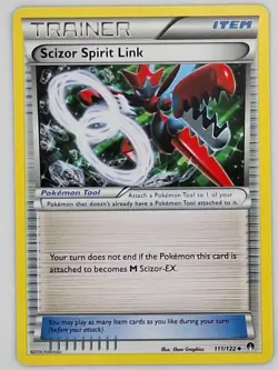 Scizor Spirit Link 111/122 Pokemon - XY Breakpoint MP - Image 1
