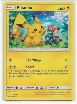 Pokemon TCG Pikachu Sun & Moon Trainer Kit 14/30... - Image 1