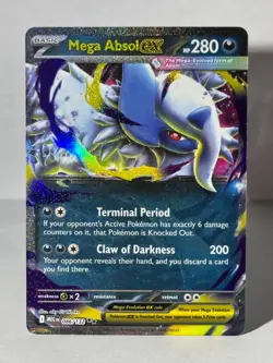 Mega Absol ex Mega Evolution Holo Pokemon TCG 086/132 ME01 Double Rare 086/132 - Image 1
