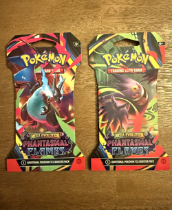 Lot of 2: Pokemon TCG Mega Evolution Phantasmal Flames Booster Pack Hanger - Image 1