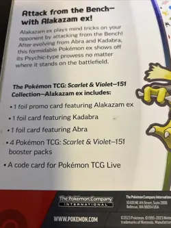 Pokemon TCG: Scarlet & Violet 151 Alakazam EX Collection Box NEW FACTORY SEALED - Image 5