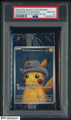 Pokemon Pikachu with Grey Felt hat Van Gogh 085 Graded Sealed Promo PSA 10 - Image 1