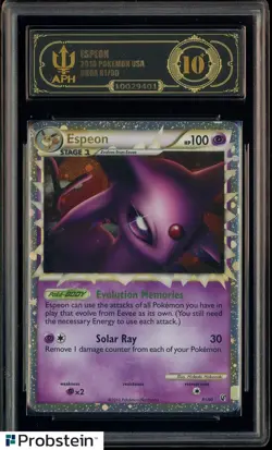 2010 Pokemon HG SS Undaunted #81/90 Espeon APH 10 BLACK LABEL - Image 1