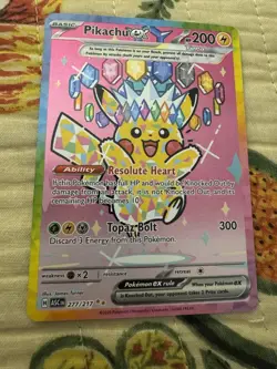 Pokemon TCG Pikachu ex 277/217 Ascended Heroes Special Illustration Rare NM - Image 1