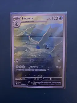 🔥Pokemon TCG Swanna 110/086 Illustration Rare Full Art Holo White Flare NM🔥 - Image 2