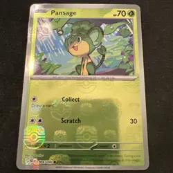 Pansage 004/086 Sv: Black Bolt Master Ball Reverse Holo Pokemon NM - Image 1
