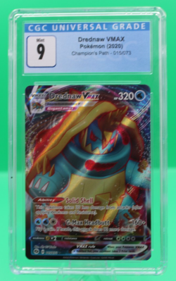 2020 Pokemon SWSH Champion's Path Drednaw VMAX Holo #015/073 CGC 9 - Image 1