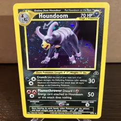 Pokemon Houndoom Neo Discovery Holo Rare Swirl 4/75 - Image 1