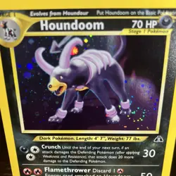 Pokemon Houndoom Neo Discovery Holo Rare Swirl 4/75 - Image 2
