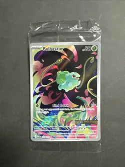 SEALED Pokemon Mega Evolution Bulbasaur 133/132 Illustration Rare Stamped Promo - Image 1