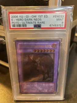 YUGIOH 1ST ED POTD-EN033 ELEMENTAL HERO DARK NEOS ULTIMATE PSA 9 MINT - Image 2