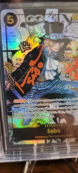 One Piece TCG OP04-083 Sabo Alternate Art Manga Beckett Bgs 9.5 - Image 2