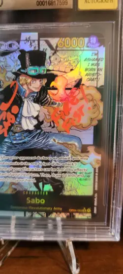 One Piece TCG OP04-083 Sabo Alternate Art Manga Beckett Bgs 9.5 - Image 3
