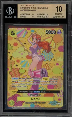 One Piece CCG Nami Emperors In the New World Special Alt Art OP08-106 BGS 10 - Image 1